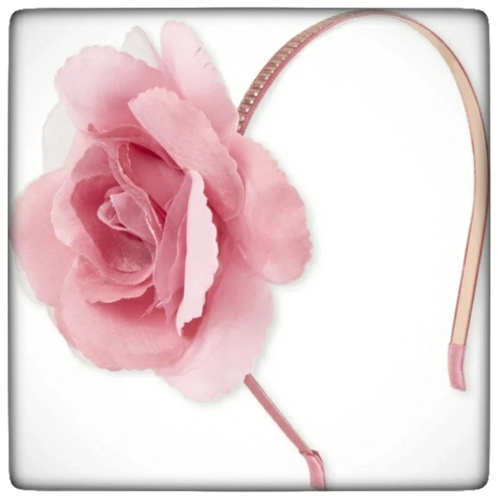 Girls Flower Sequin Metal Headband